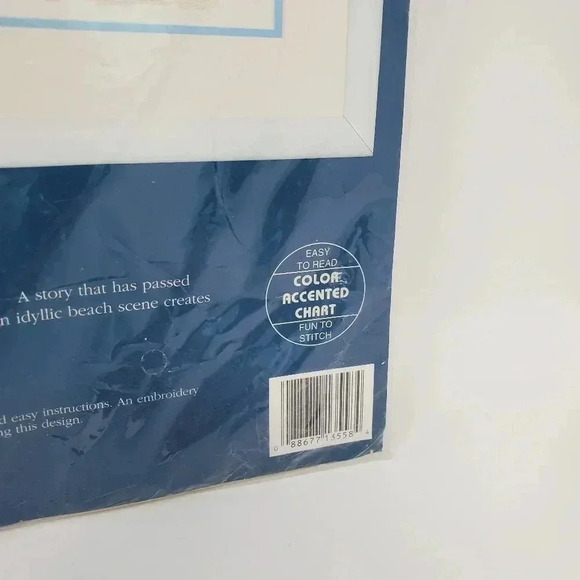 Dimensions Sunset Counted Cross Stitch Kit-Footprints Along The Beach Vintage - Picture 3 of 4